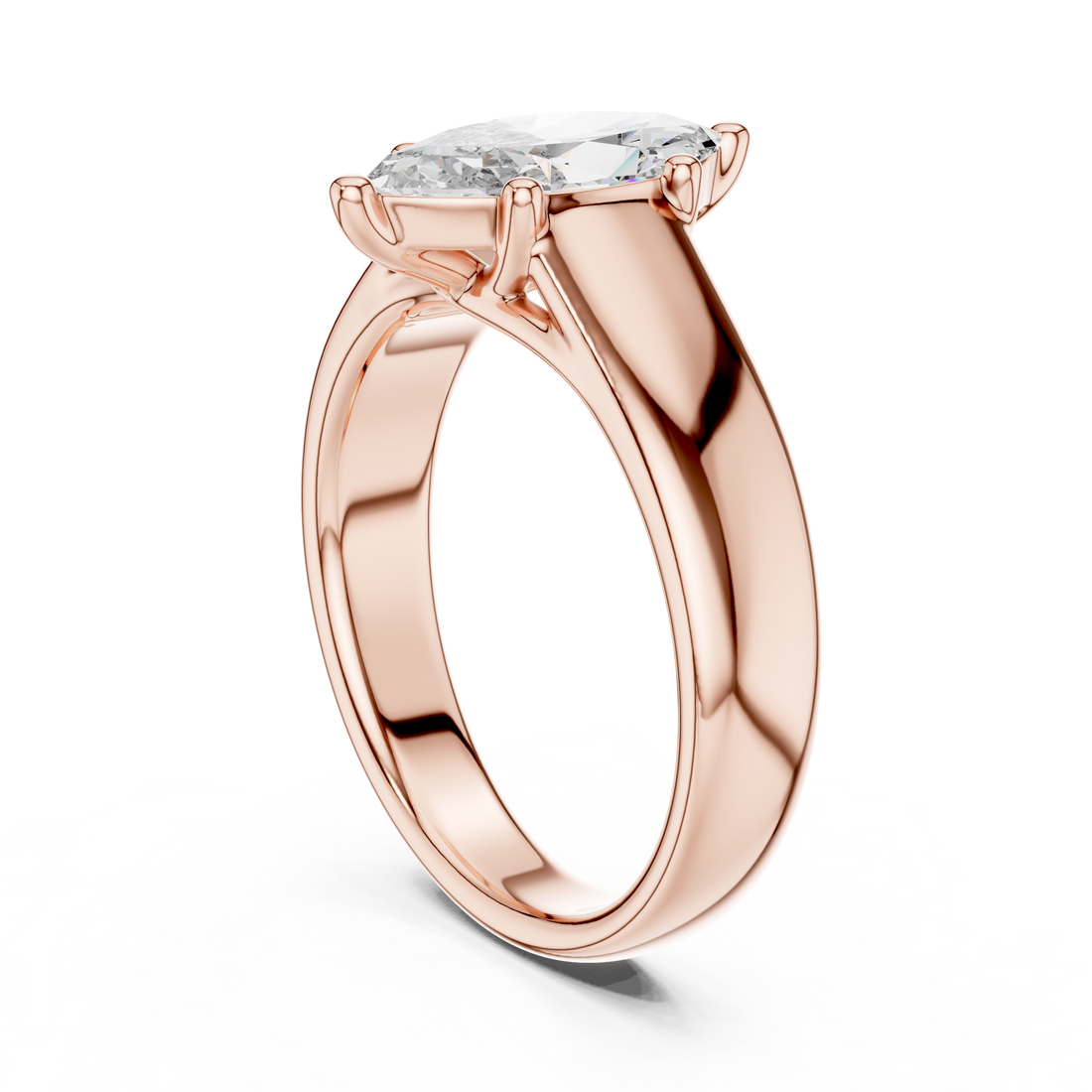 Polished High Polish Lab grown diamond Ring