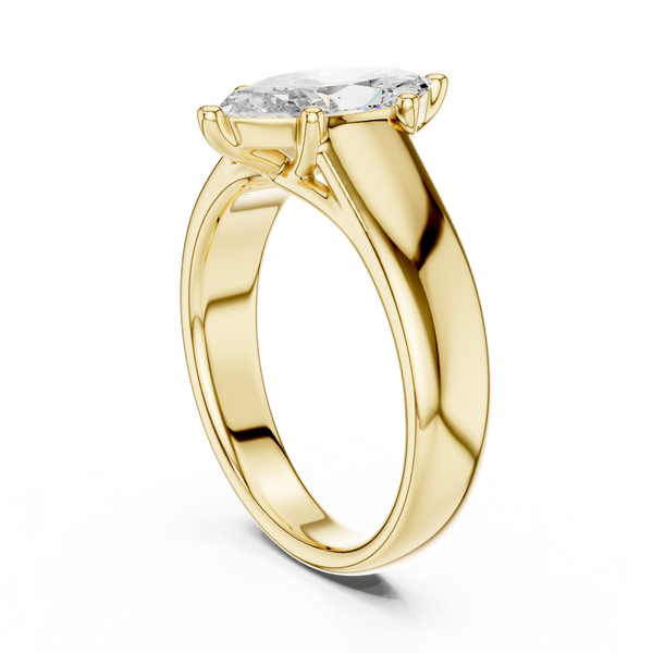 Polished High Polish Lab grown diamond Ring