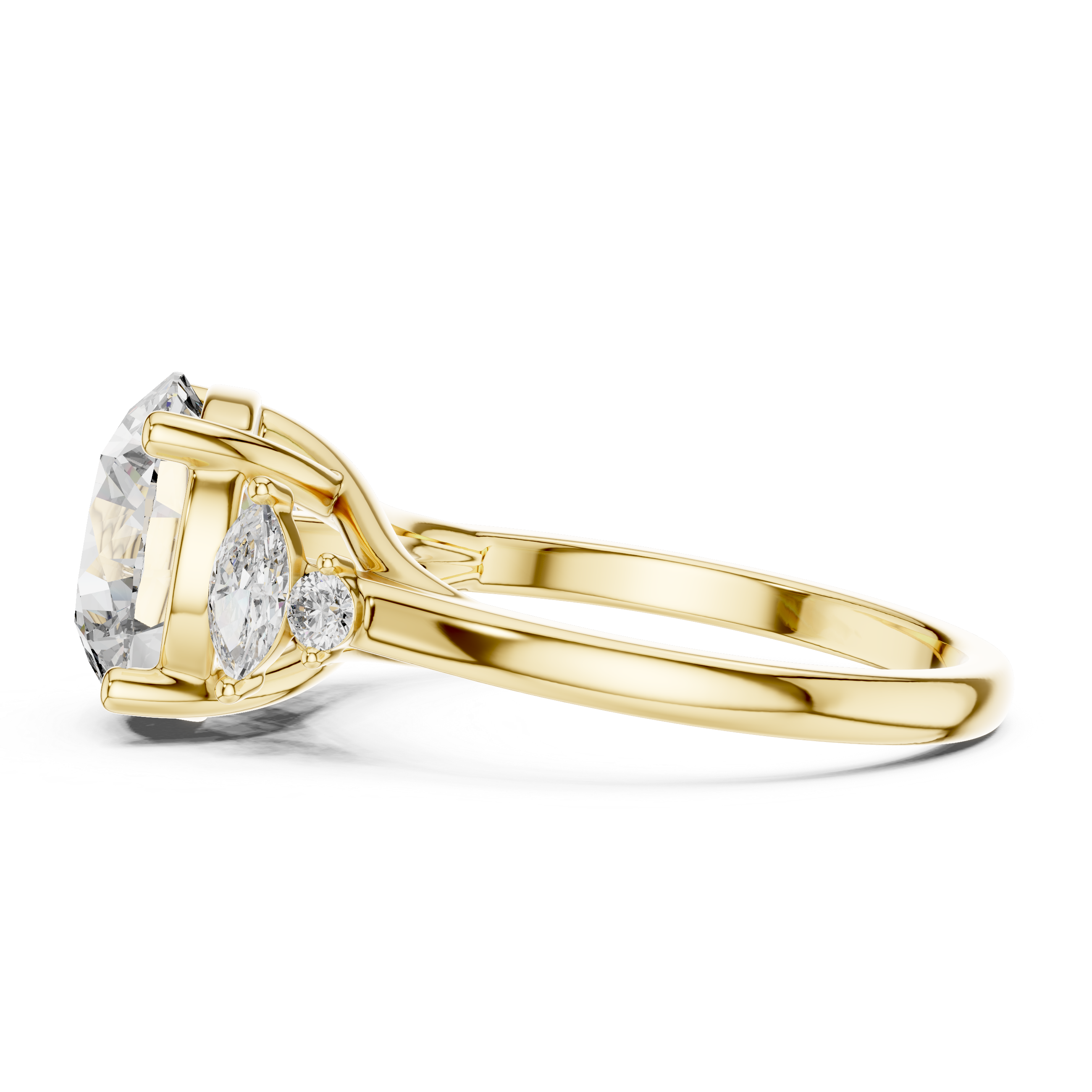 Romantic Scroll Lab grown diamond Ring