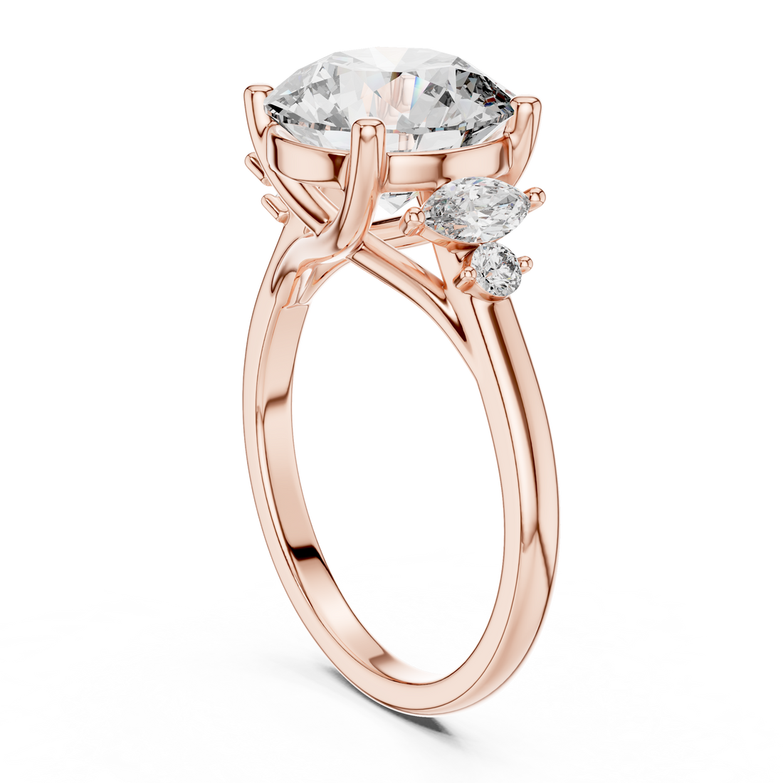 Romantic Scroll Lab grown diamond Ring
