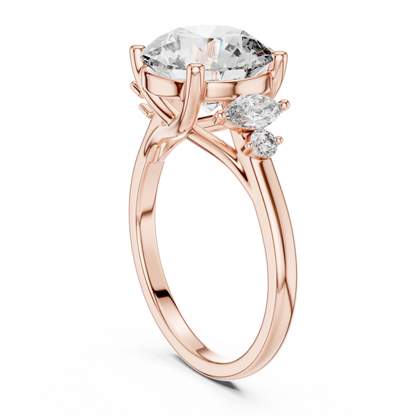 Romantic Scroll Lab grown diamond Ring
