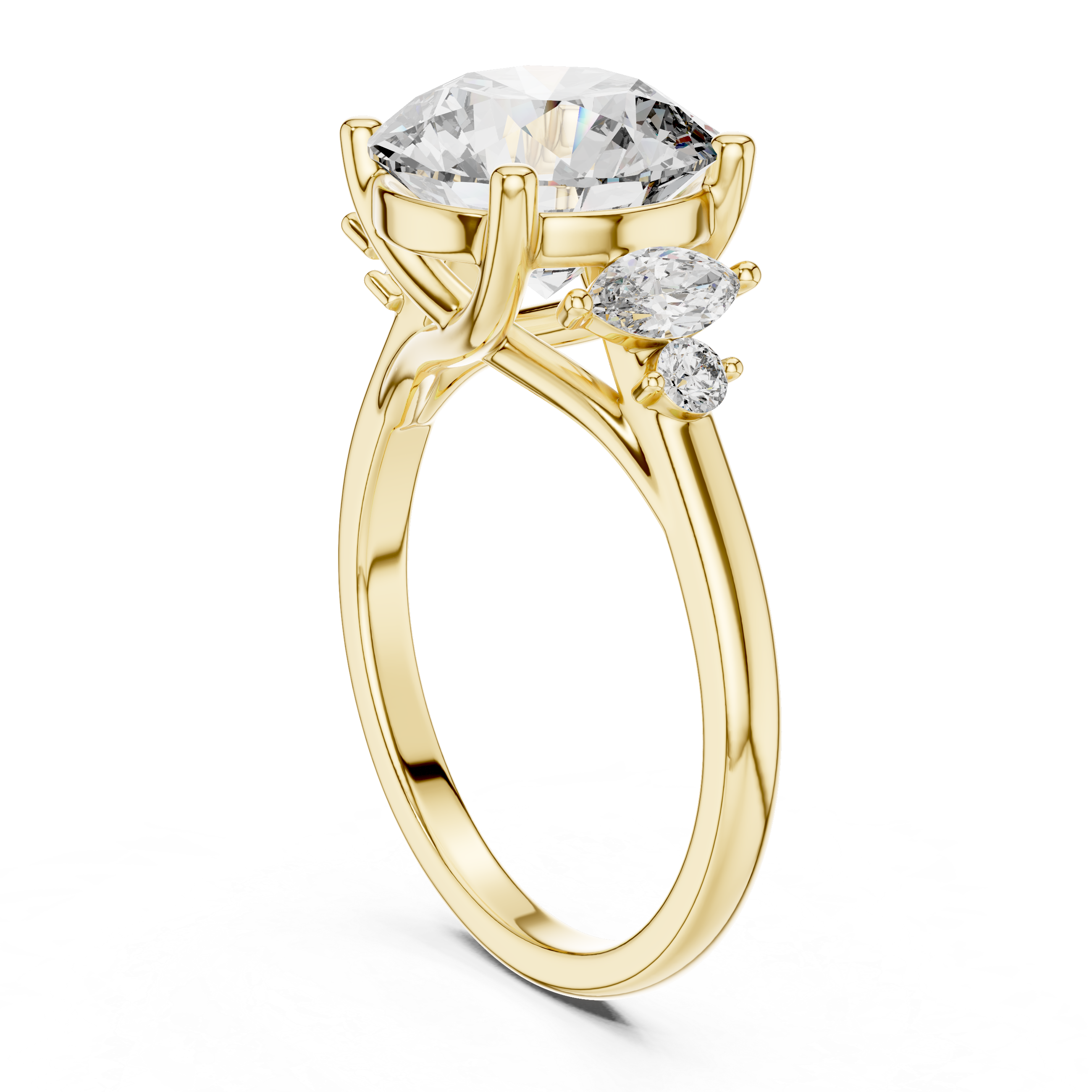 Romantic Scroll Lab grown diamond Ring