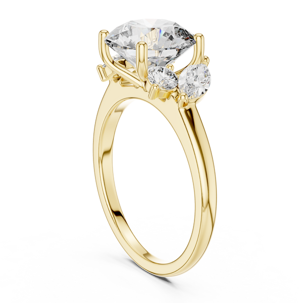 Flowing Wave Lab grown diamond Ring