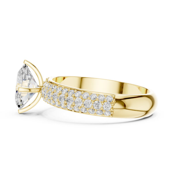 Exquisite 1 ct Oval & Round Diamond Lab Grown Diamond Ring