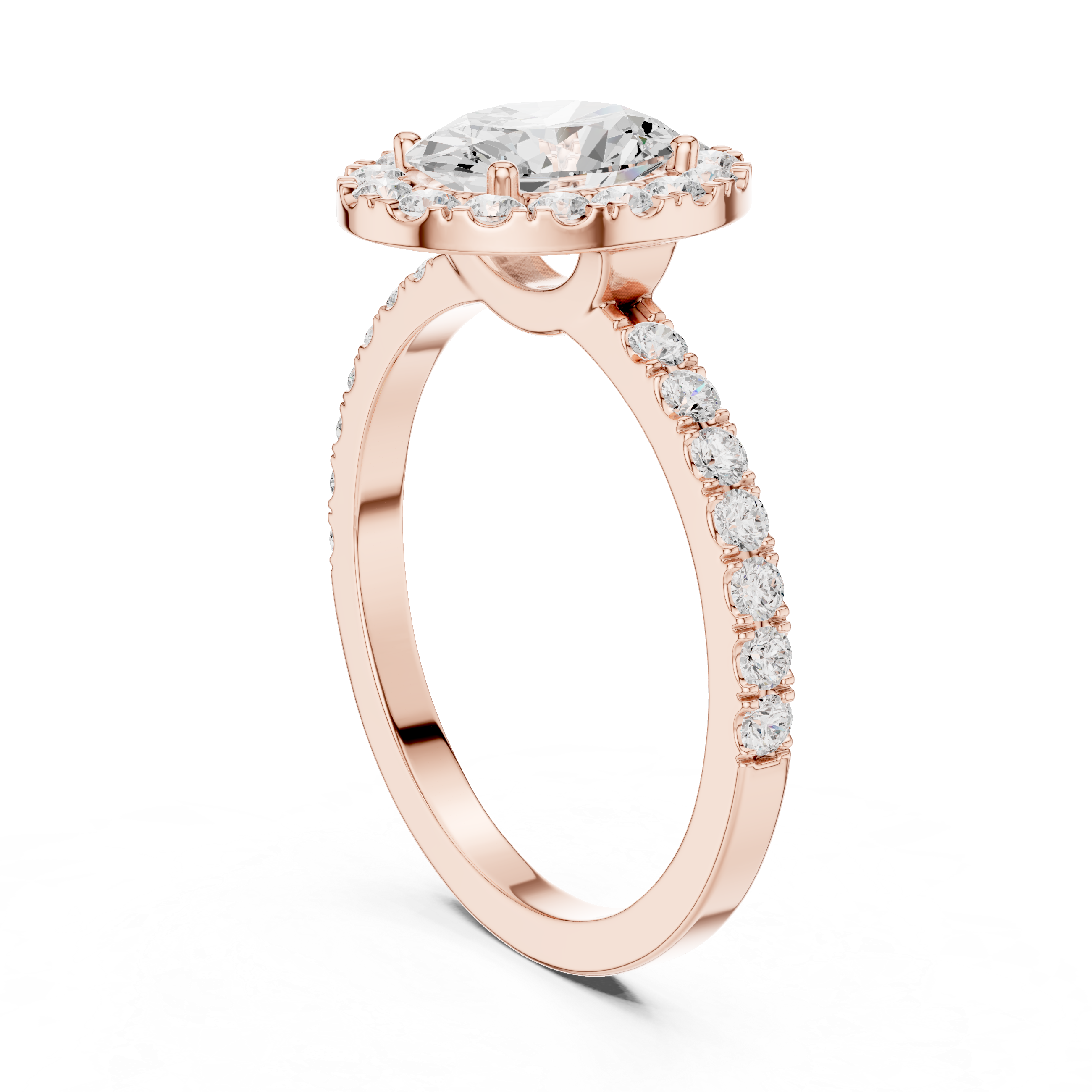 1 ct Oval Solitaire with Round Diamonds