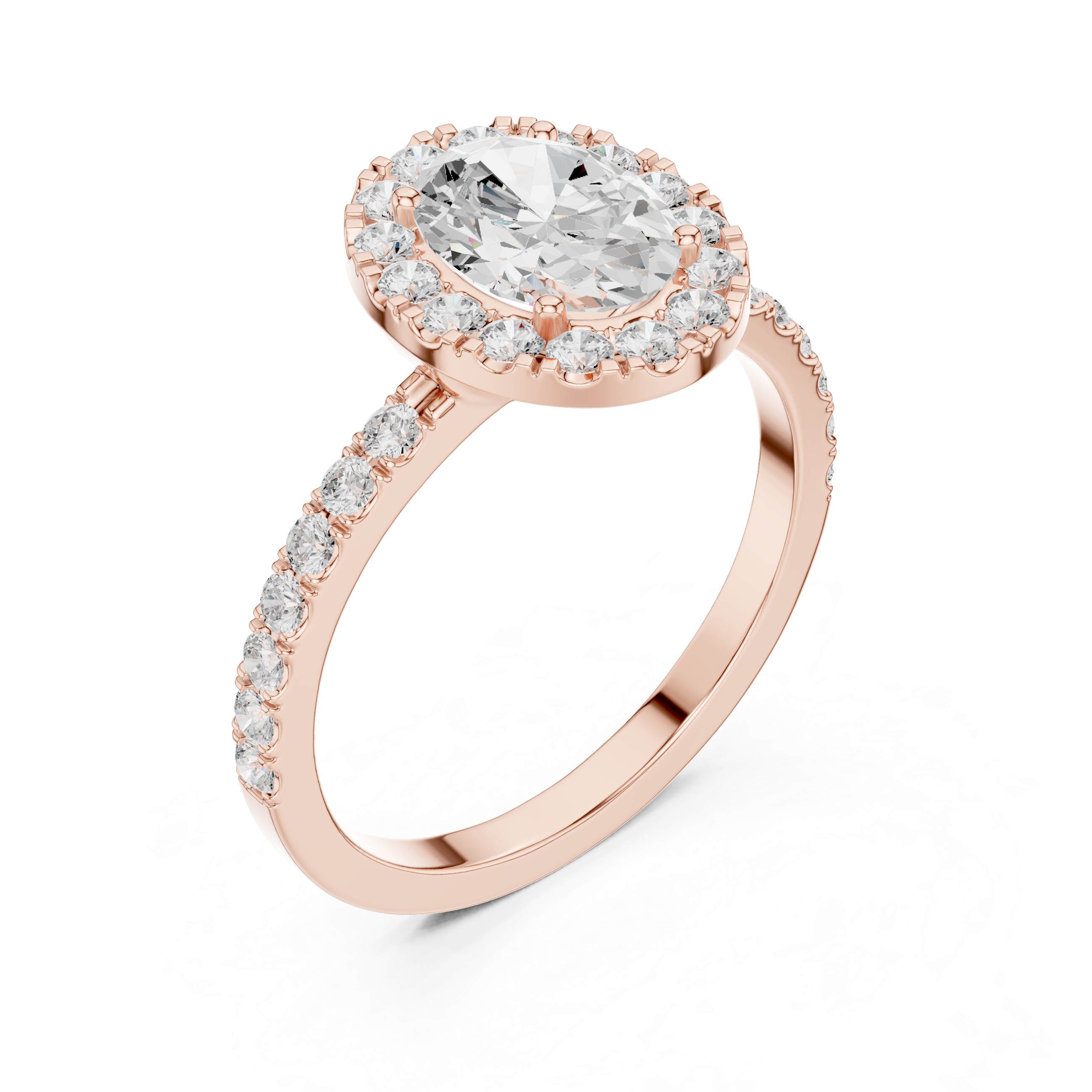1 ct Oval Solitaire with Round Diamonds