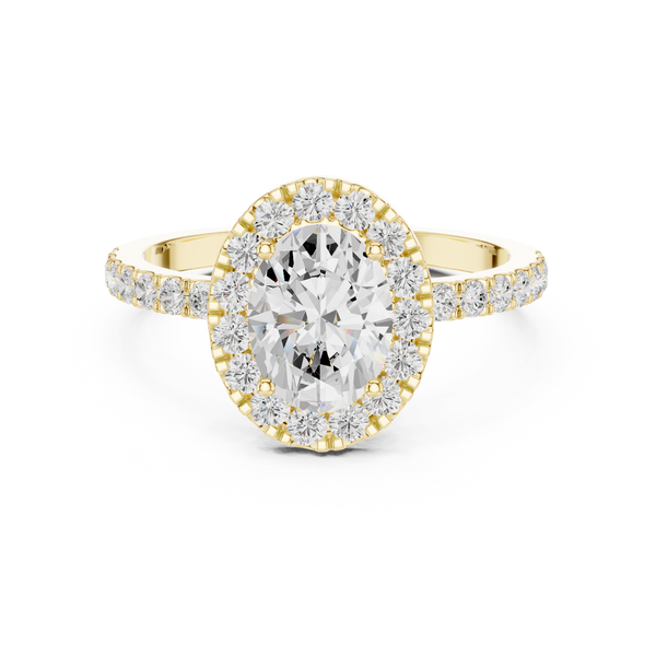1 ct Oval Solitaire with Round Diamonds