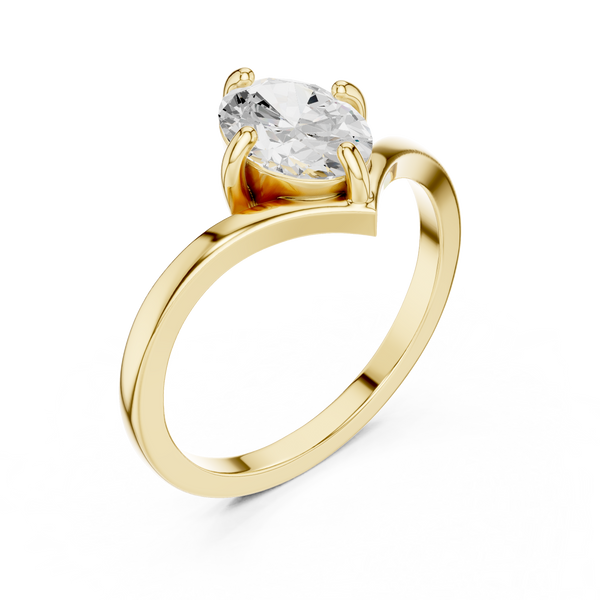 Timeless 1 ct Round Brilliant Diamond Lab Grown Diamond Ring
