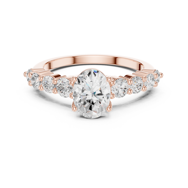 Elegant Emerald Pear Diamond Lab Grown Diamond Ring