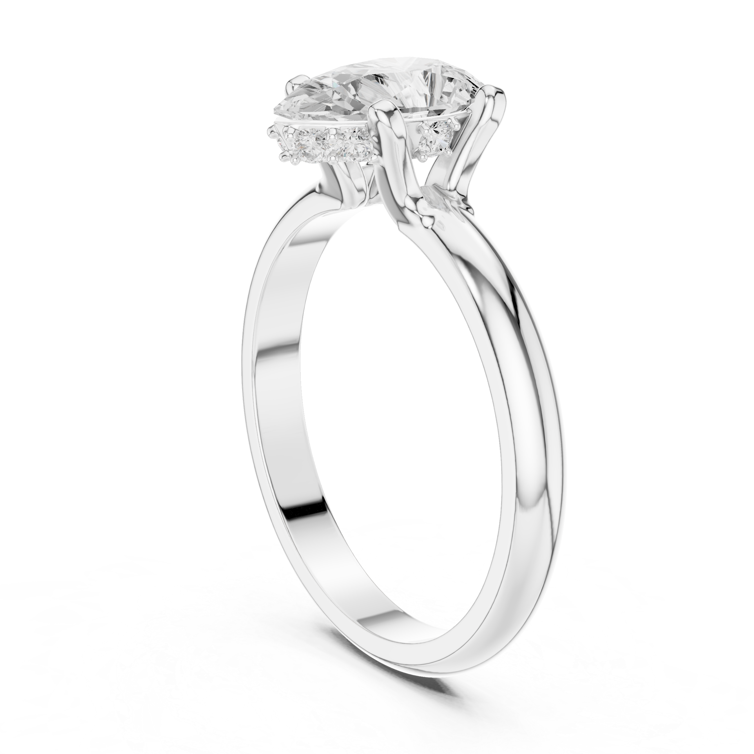 Exquisite 1 ct Pear Diamond Lab Grown Diamond Ring