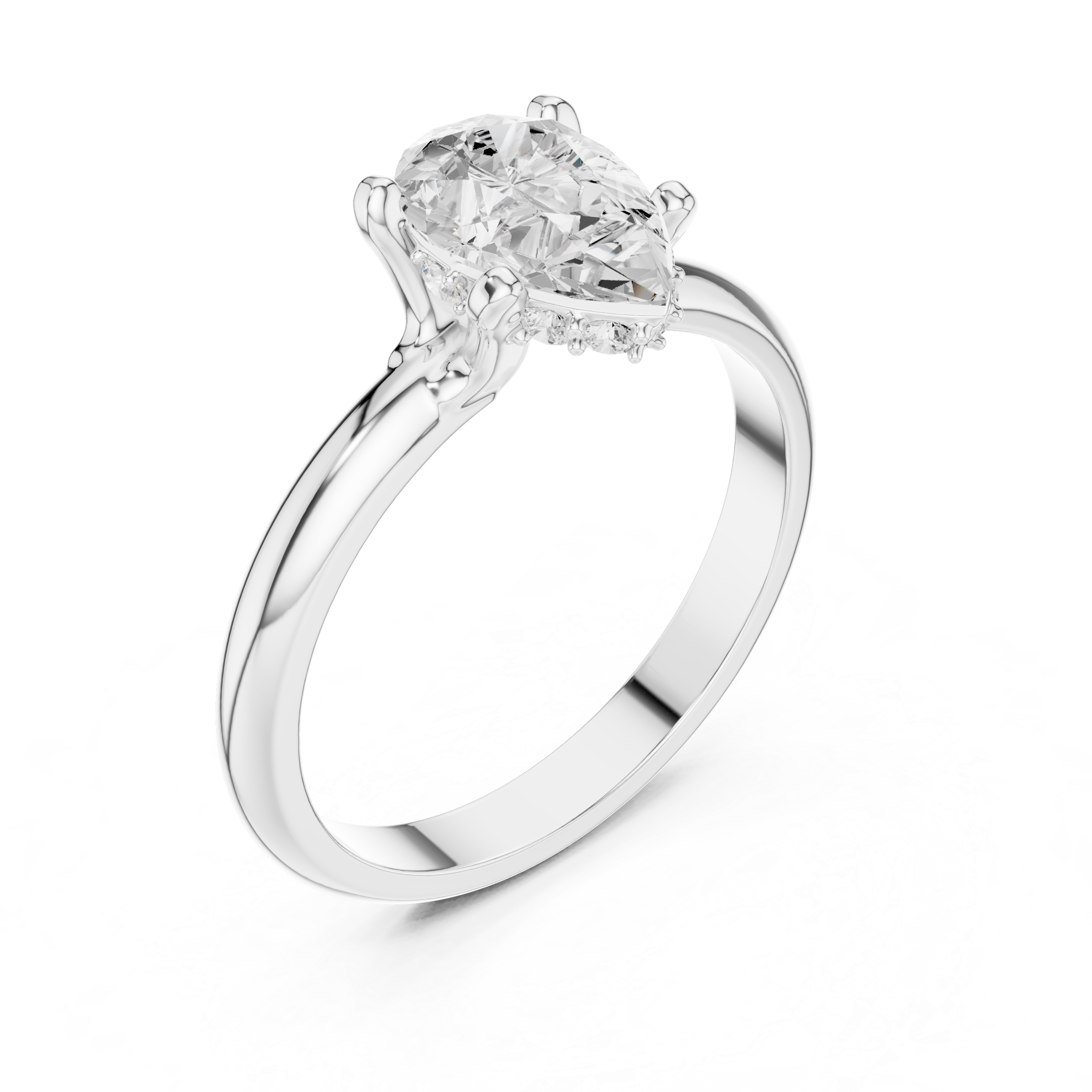 Exquisite 1 ct Pear Diamond Lab Grown Diamond Ring