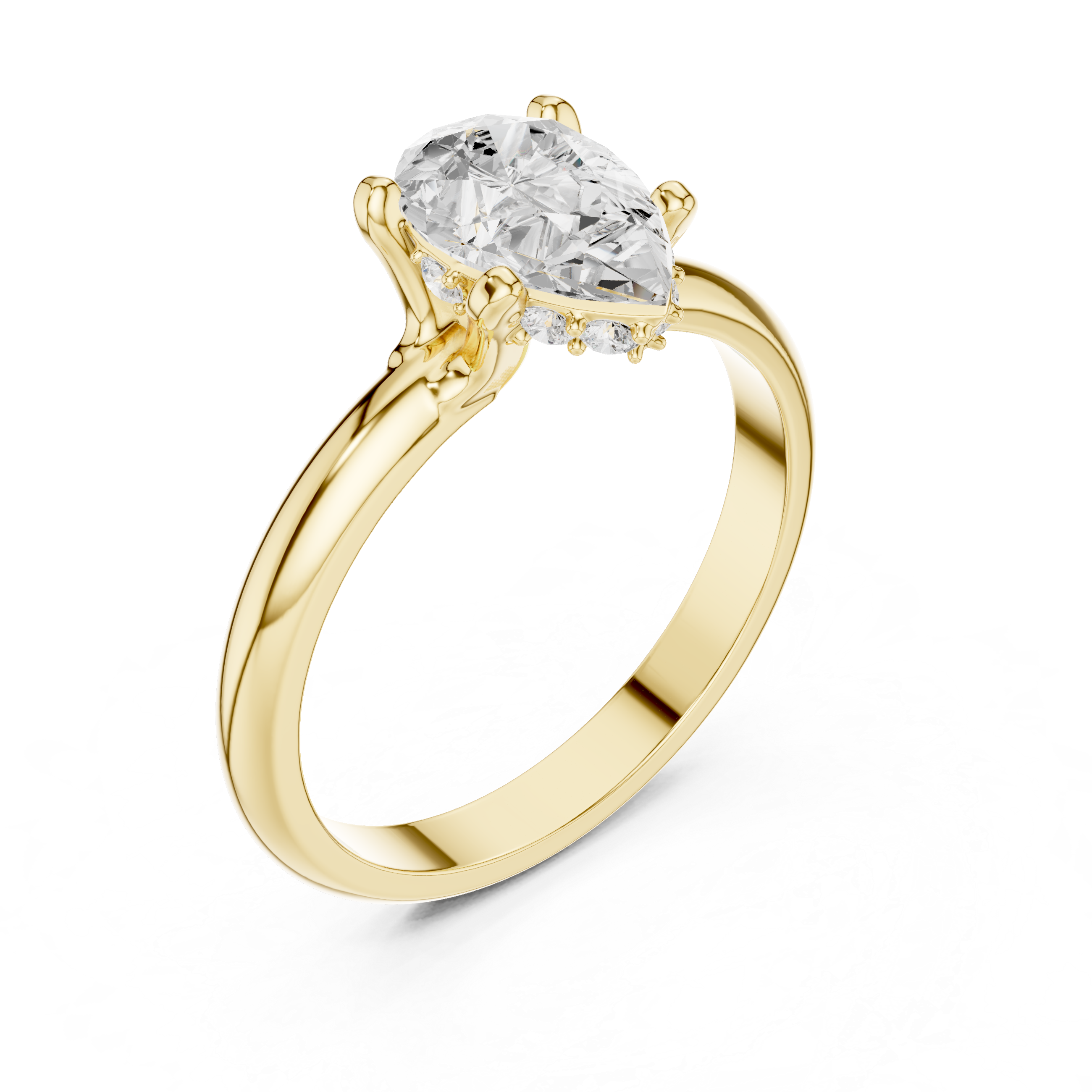 Exquisite 1 ct Pear Diamond Lab Grown Diamond Ring