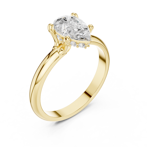 Exquisite 1 ct Pear Diamond Lab Grown Diamond Ring