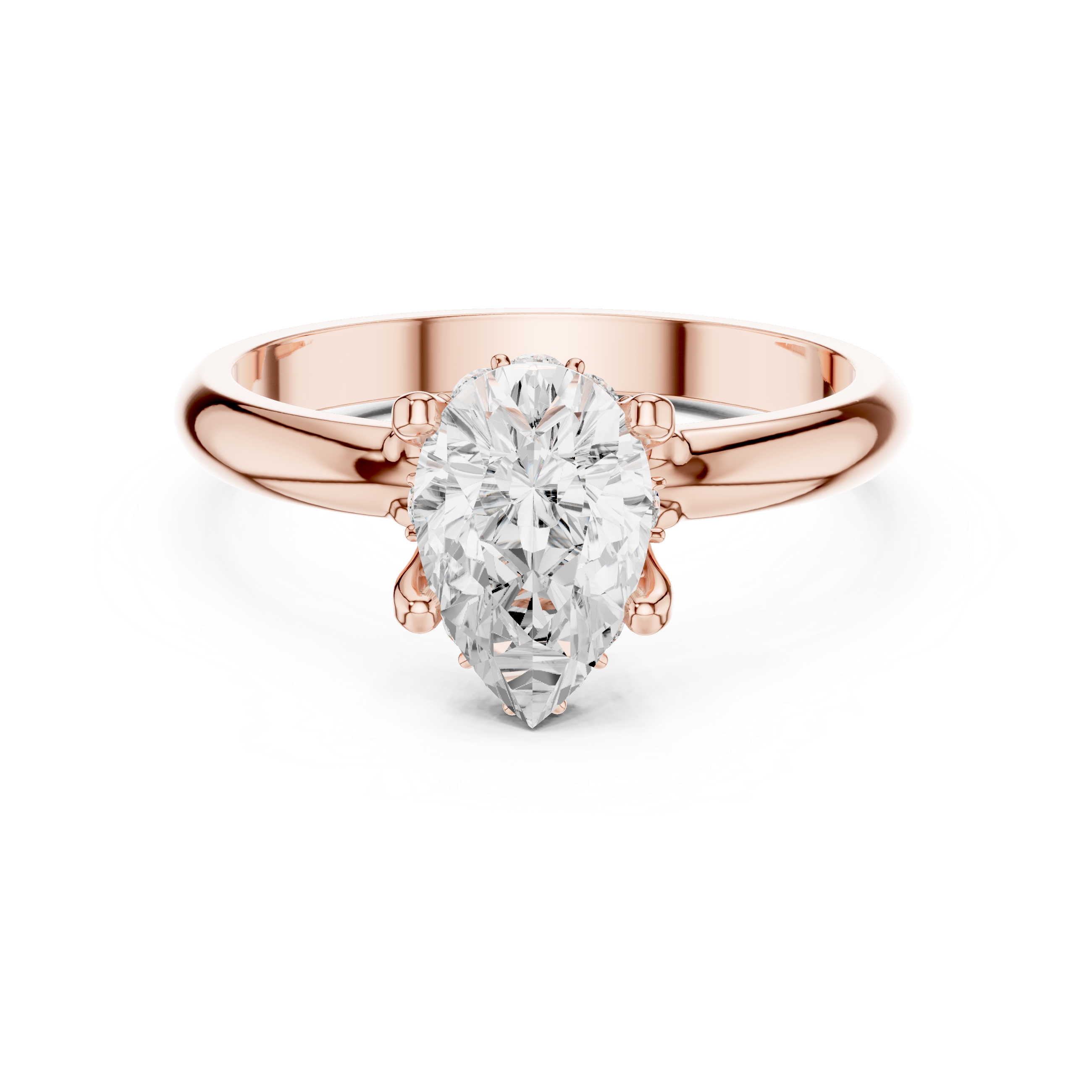 Exquisite 1 ct Pear Diamond Lab Grown Diamond Ring