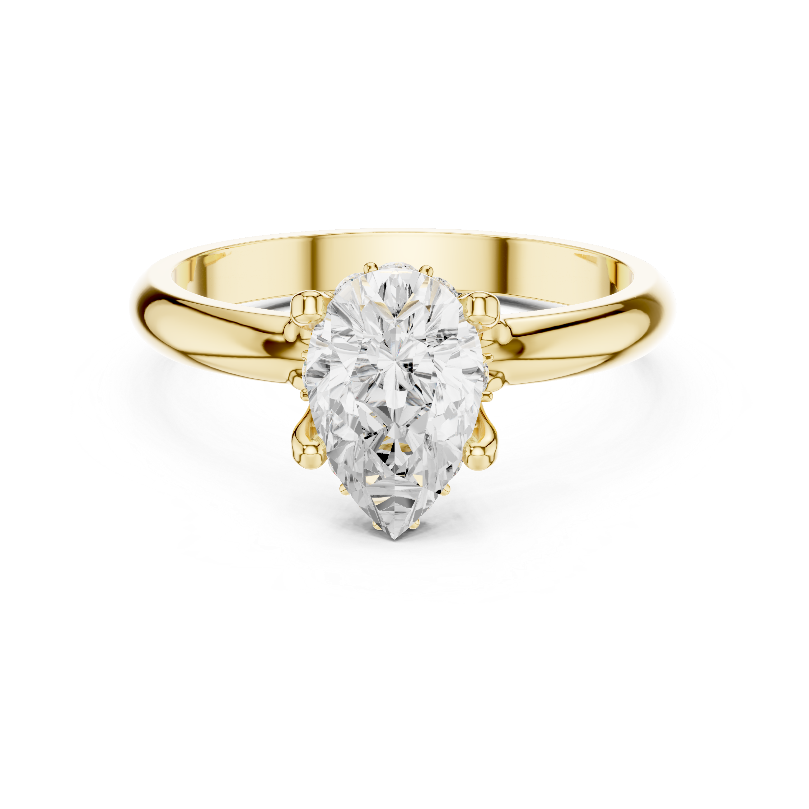 Exquisite 1 ct Pear Diamond Lab Grown Diamond Ring