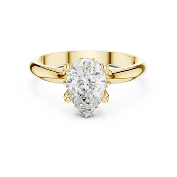 Exquisite 1 ct Pear Diamond Lab Grown Diamond Ring