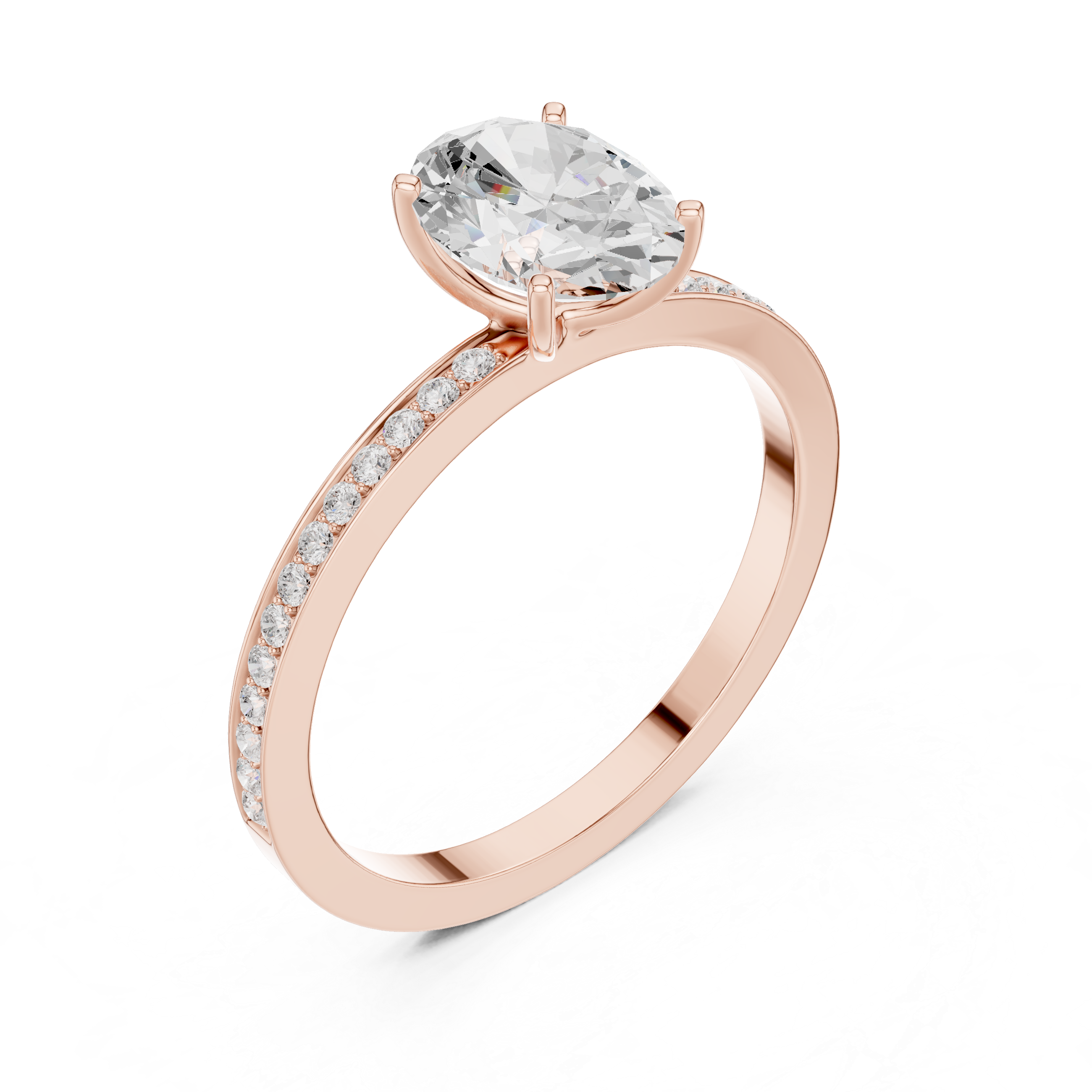Harmonious Oval Round Diamond Lab Grown Diamond Ring