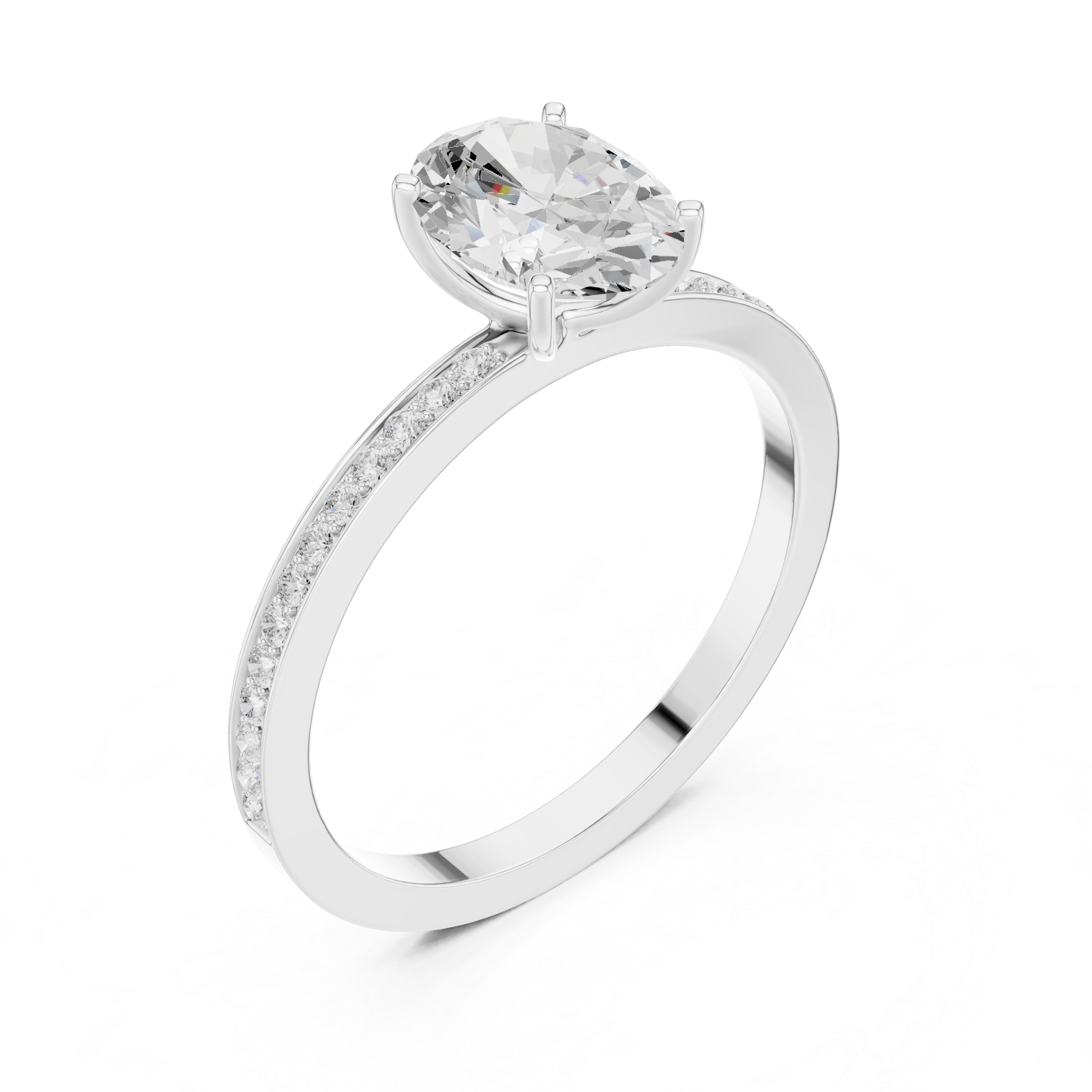 Harmonious Oval Round Diamond Lab Grown Diamond Ring