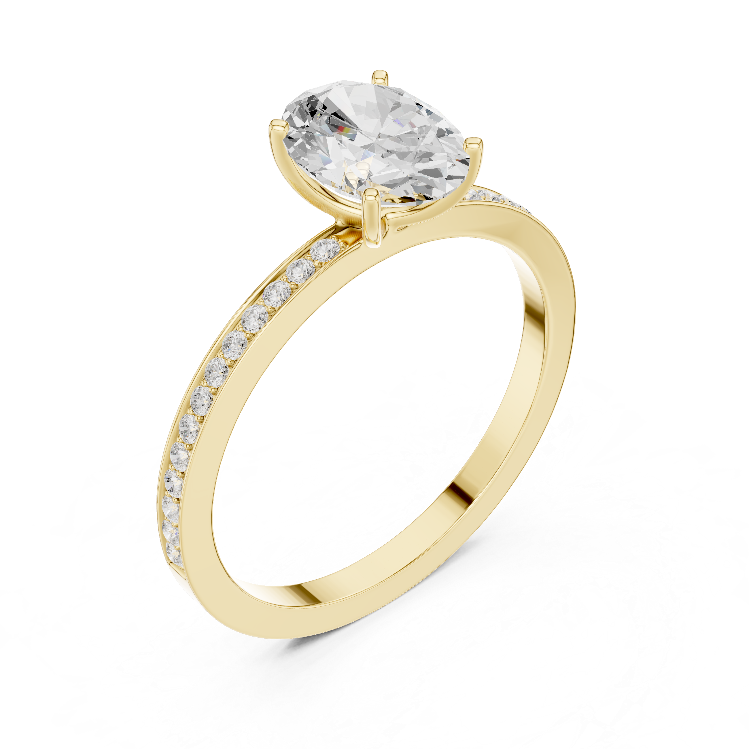 Harmonious Oval Round Diamond Lab Grown Diamond Ring