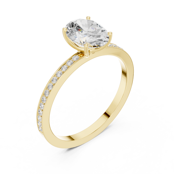 Harmonious Oval Round Diamond Lab Grown Diamond Ring