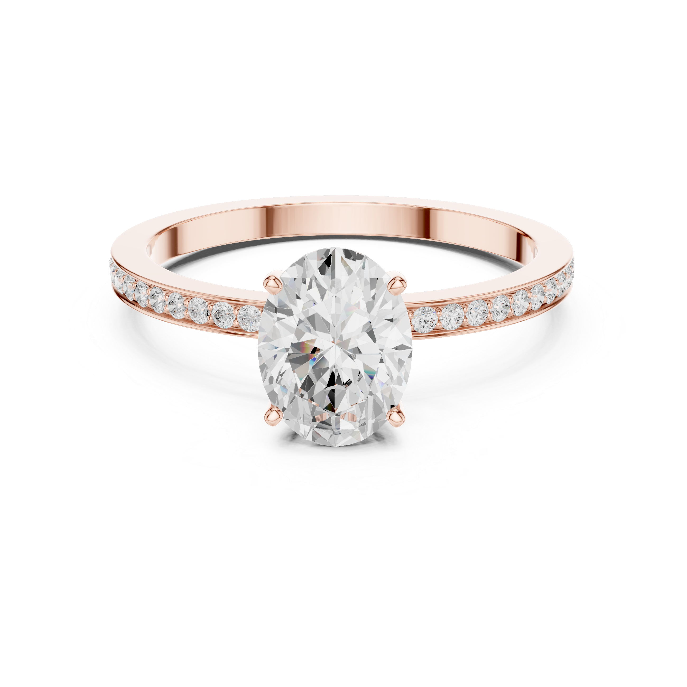 Harmonious Oval Round Diamond Lab Grown Diamond Ring