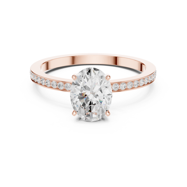 Harmonious Oval Round Diamond Lab Grown Diamond Ring
