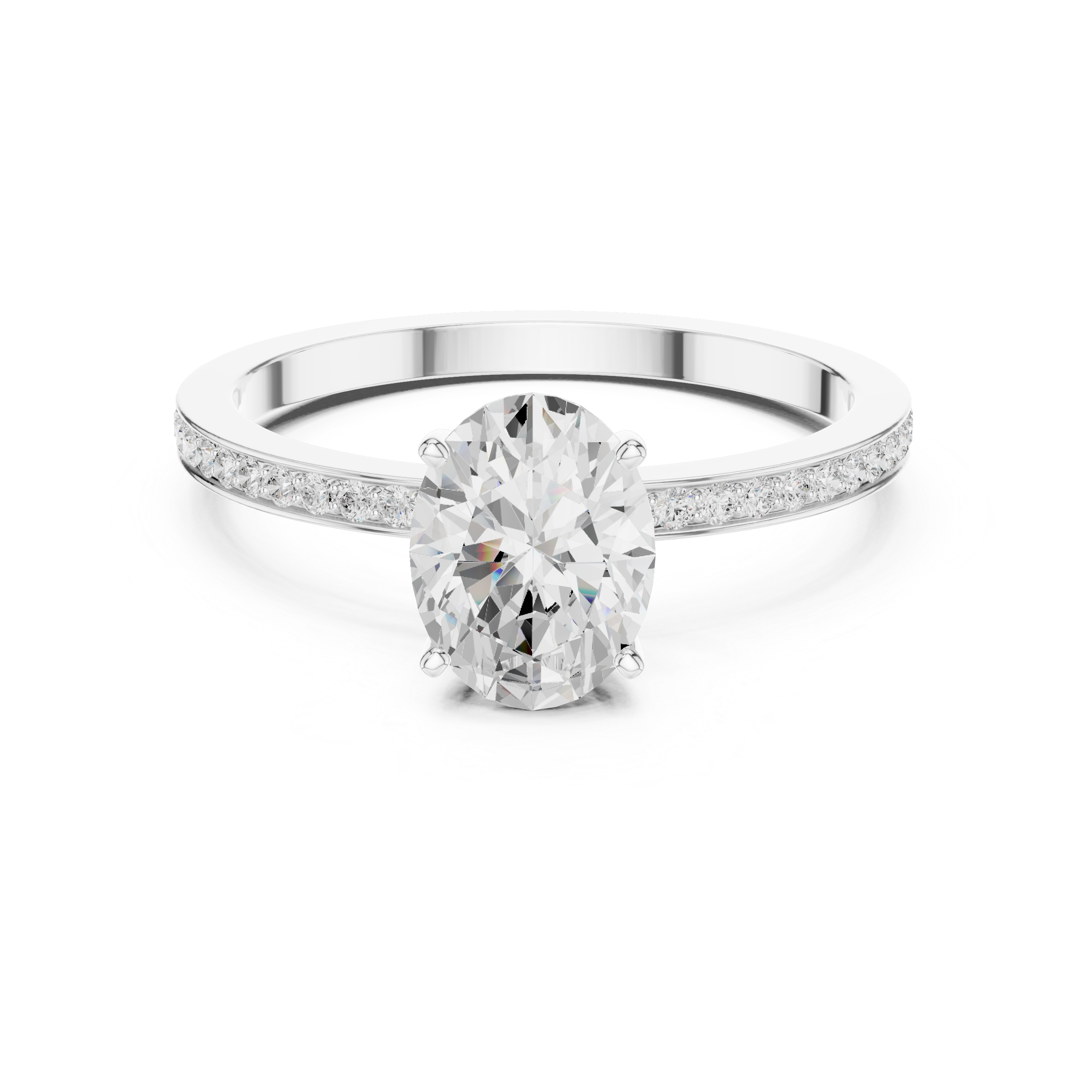 Harmonious Oval Round Diamond Lab Grown Diamond Ring