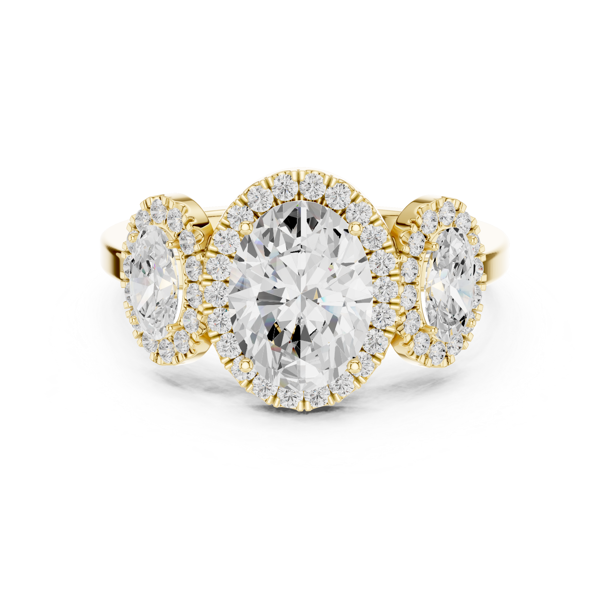 Oval And Round Diamond Lab Grown Diamond Ring