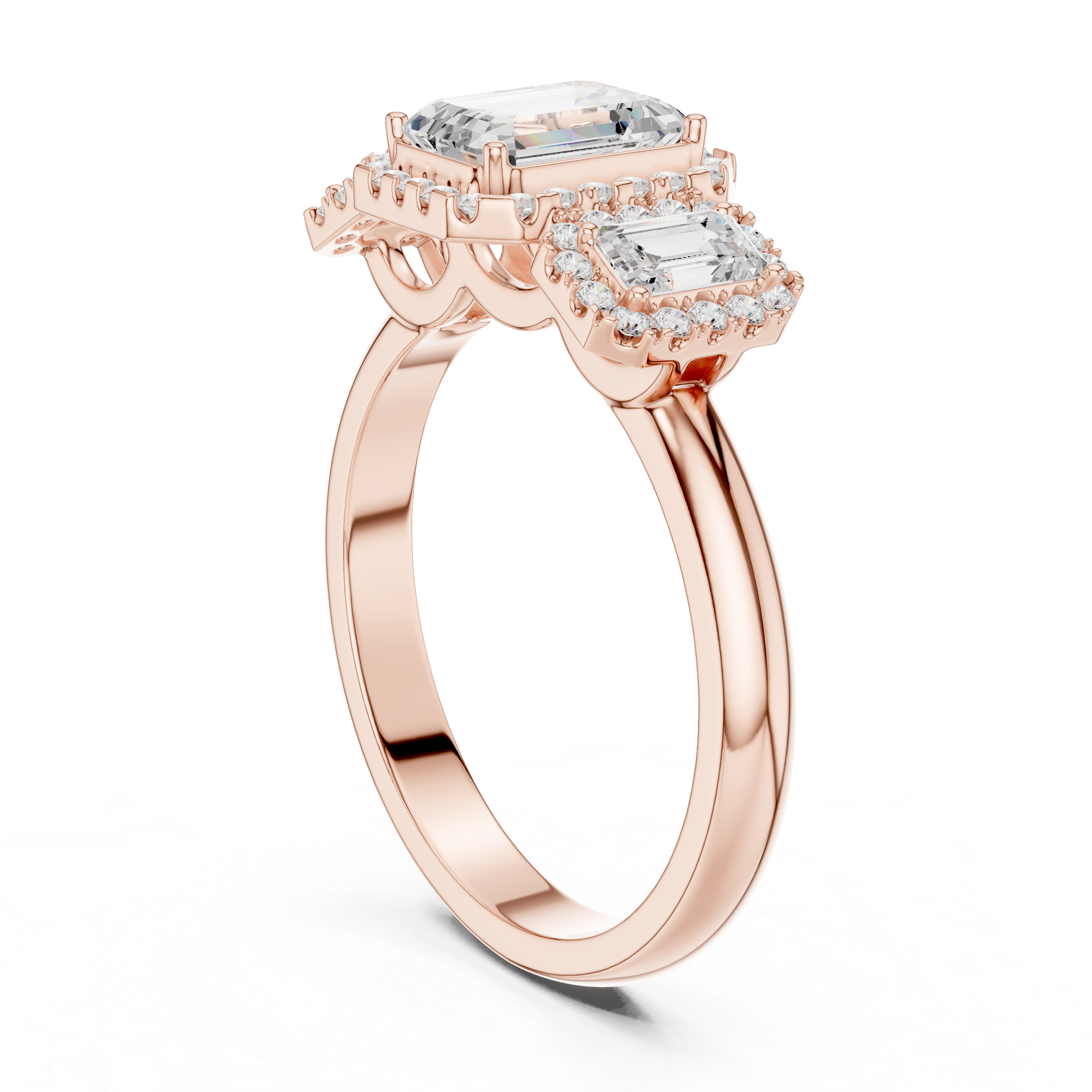 Elegant 1 ct Emerald Cut Diamond Lab Grown Diamond Ring