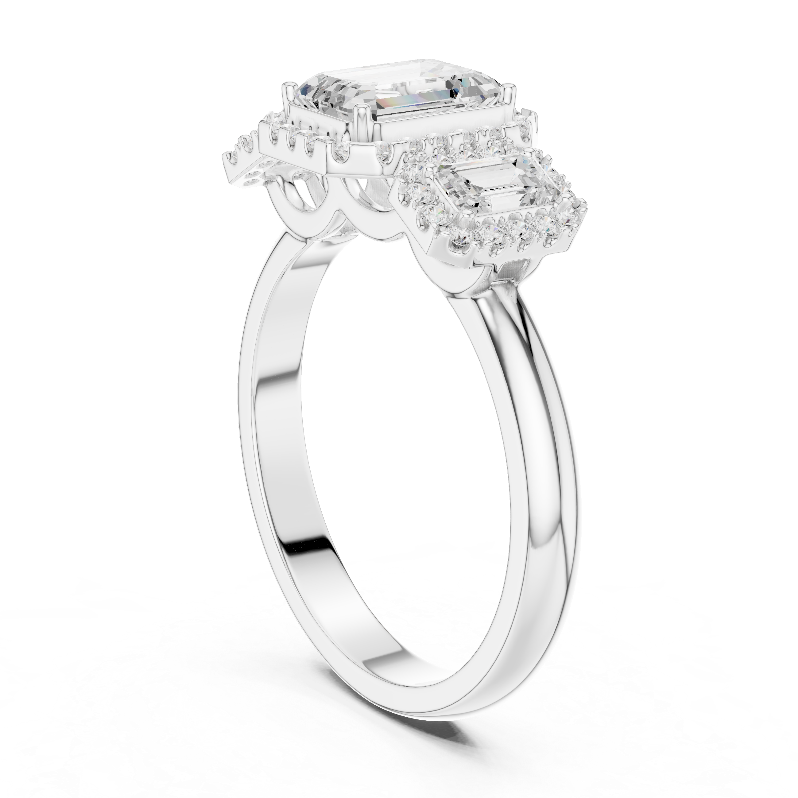 Elegant 1 ct Emerald Cut Diamond Lab Grown Diamond Ring