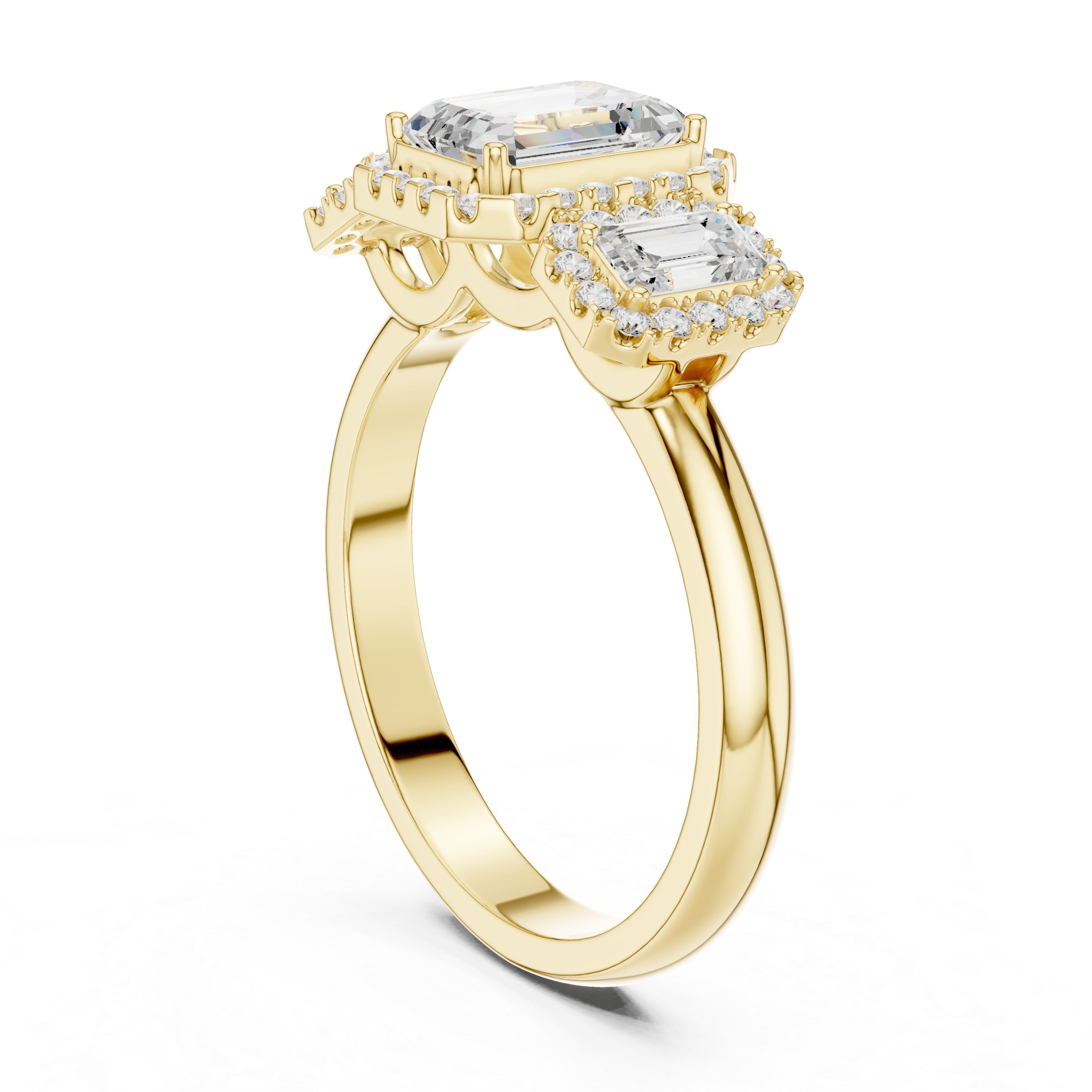 Elegant 1 ct Emerald Cut Diamond Lab Grown Diamond Ring