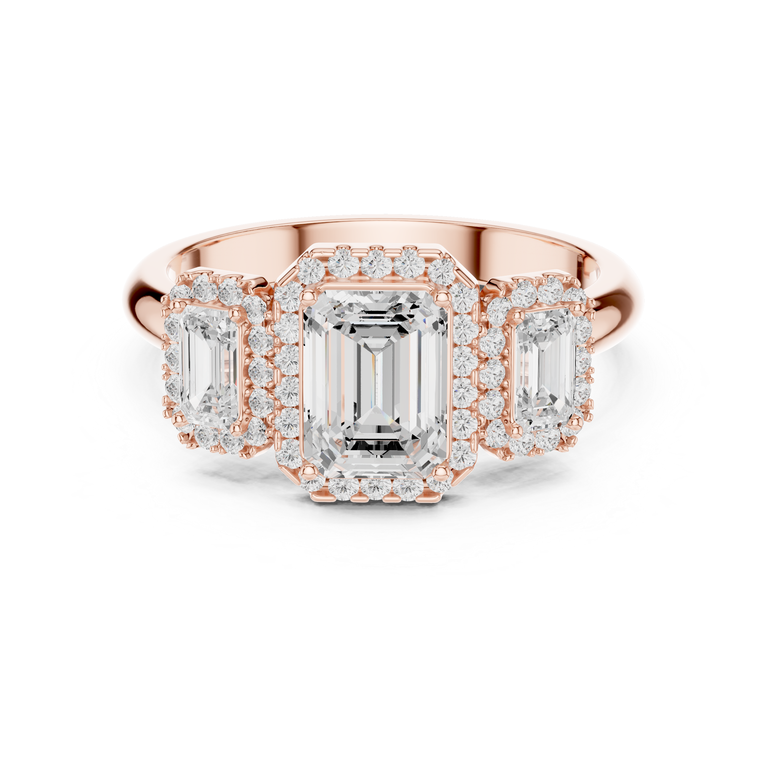 Elegant 1 ct Emerald Cut Diamond Lab Grown Diamond Ring
