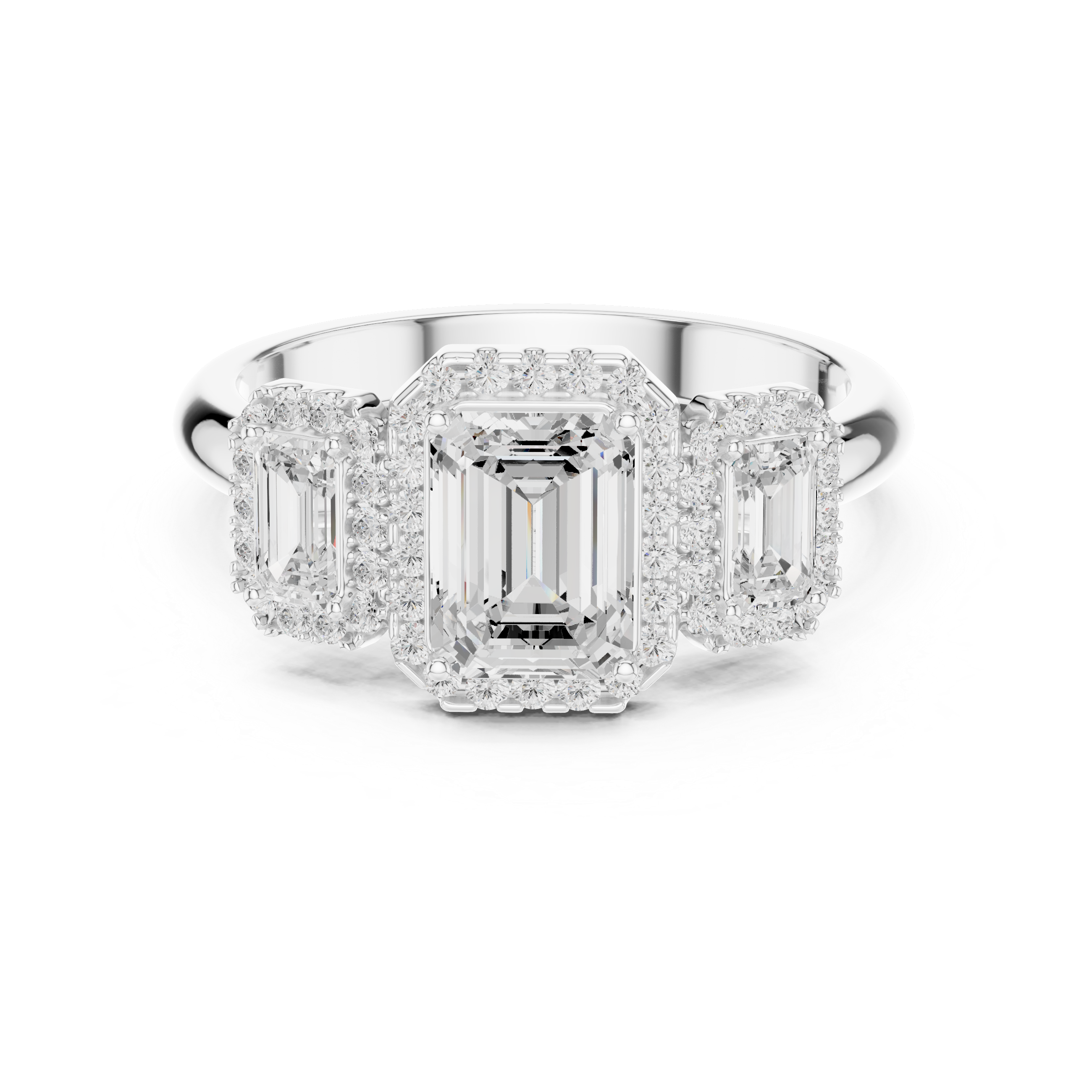 Elegant 1 ct Emerald Cut Diamond Lab Grown Diamond Ring