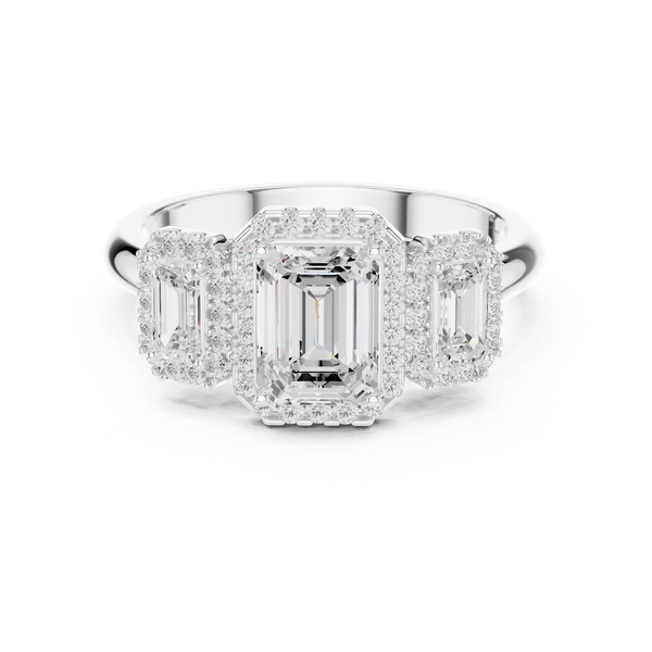 Elegant 1 ct Emerald Cut Diamond Lab Grown Diamond Ring