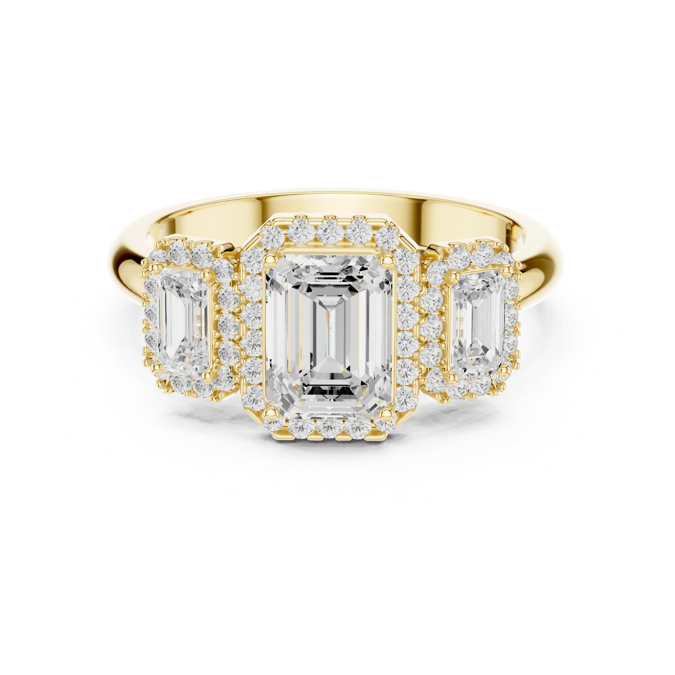 Elegant 1 ct Emerald Cut Diamond Lab Grown Diamond Ring