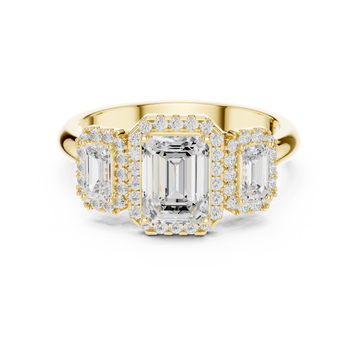Elegant 1 ct Emerald Cut Diamond Lab Grown Diamond Ring