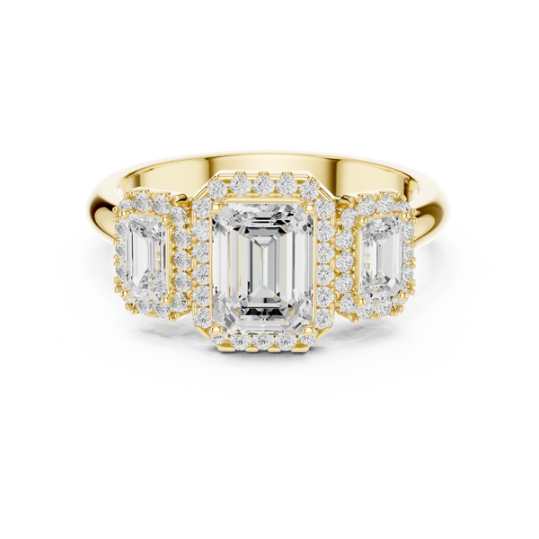 Elegant 1 ct Emerald Cut Diamond Lab Grown Diamond Ring