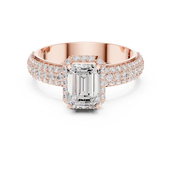 Exquisite 1 ct Emerald Cut Diamond Lab Grown Diamond Ring