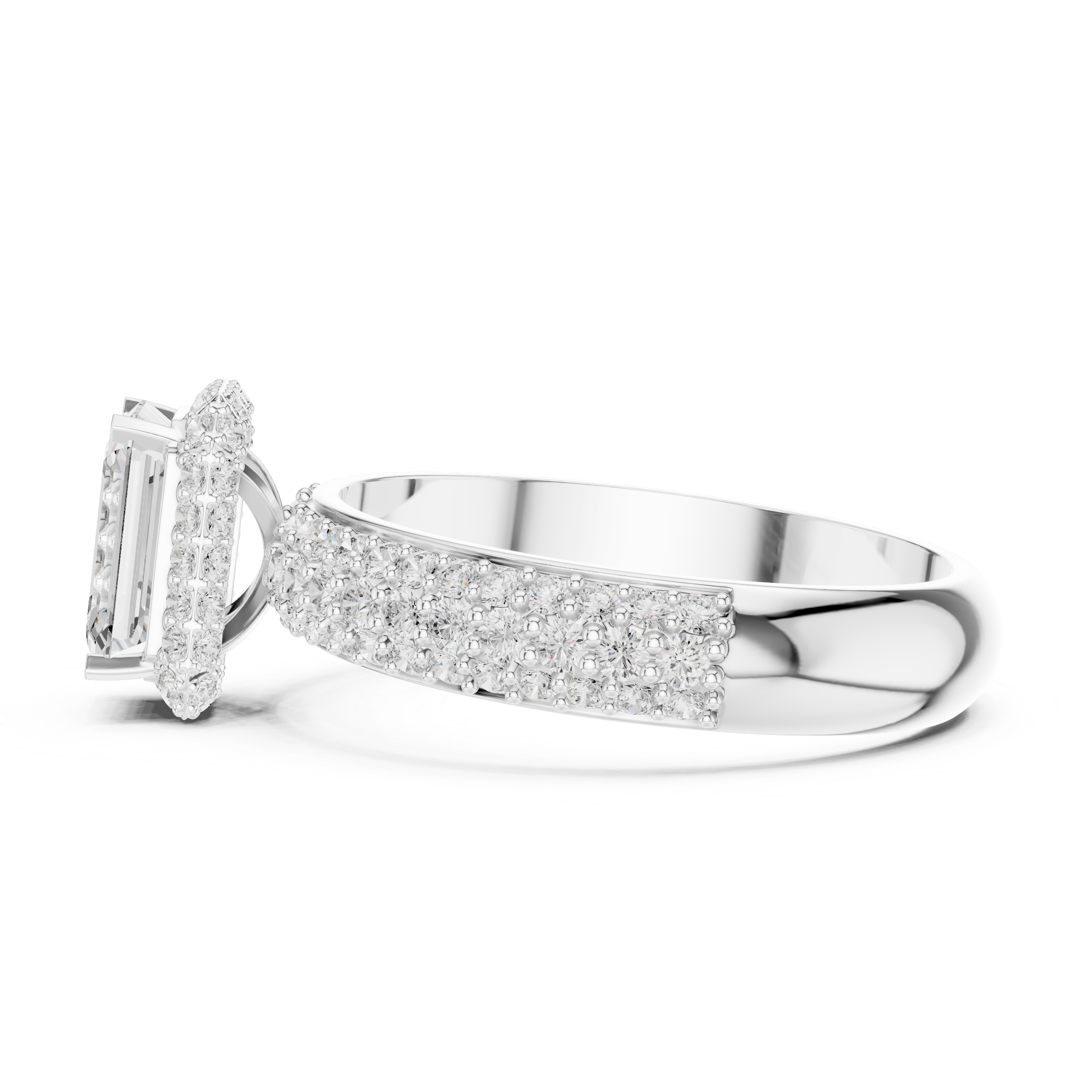 Exquisite 1 ct Emerald Cut Diamond Lab Grown Diamond Ring