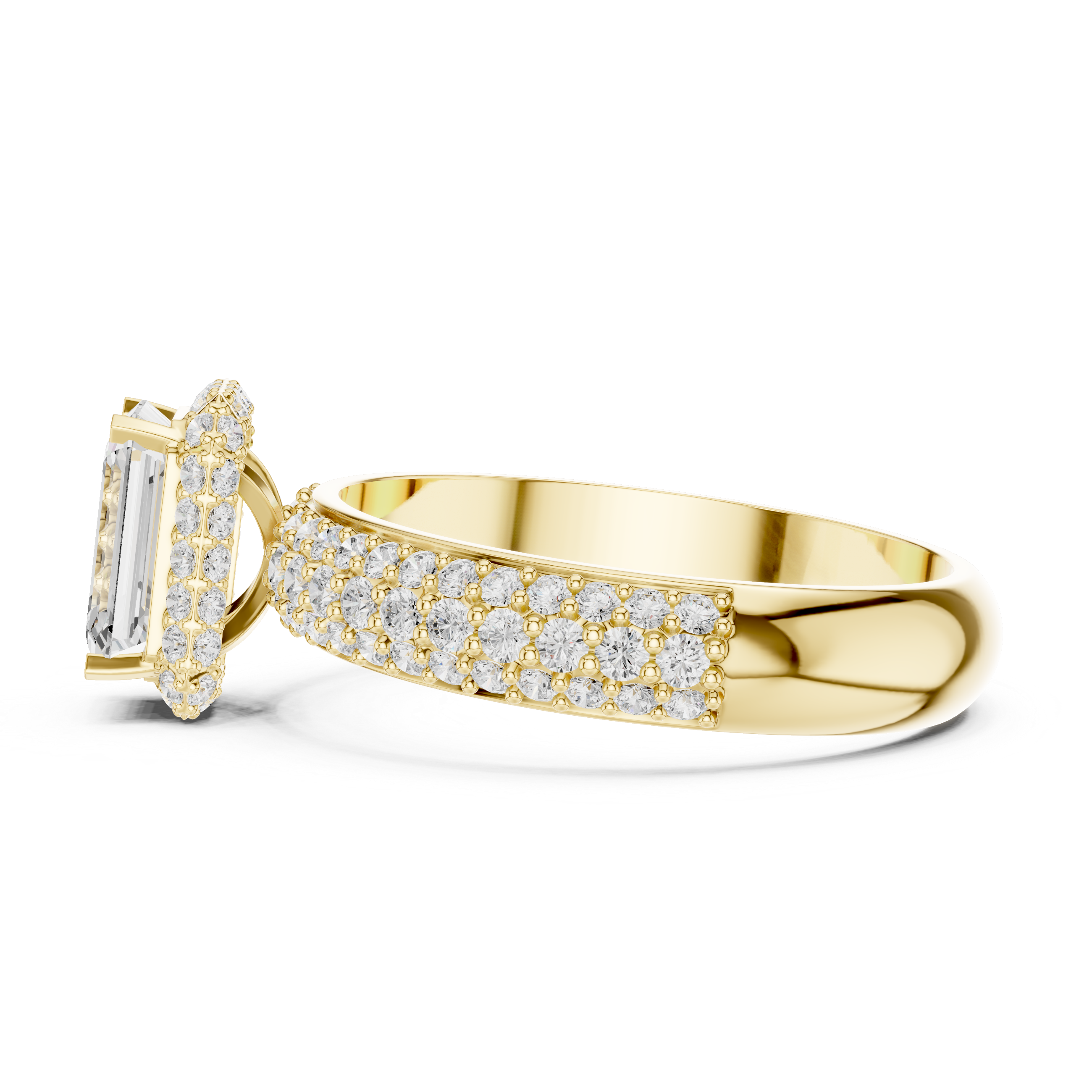 Exquisite 1 ct Emerald Cut Diamond Lab Grown Diamond Ring