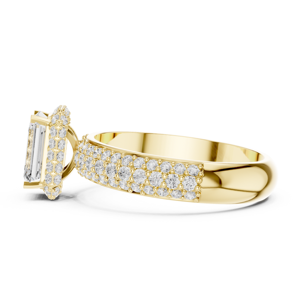 Exquisite 1 ct Emerald Cut Diamond Lab Grown Diamond Ring