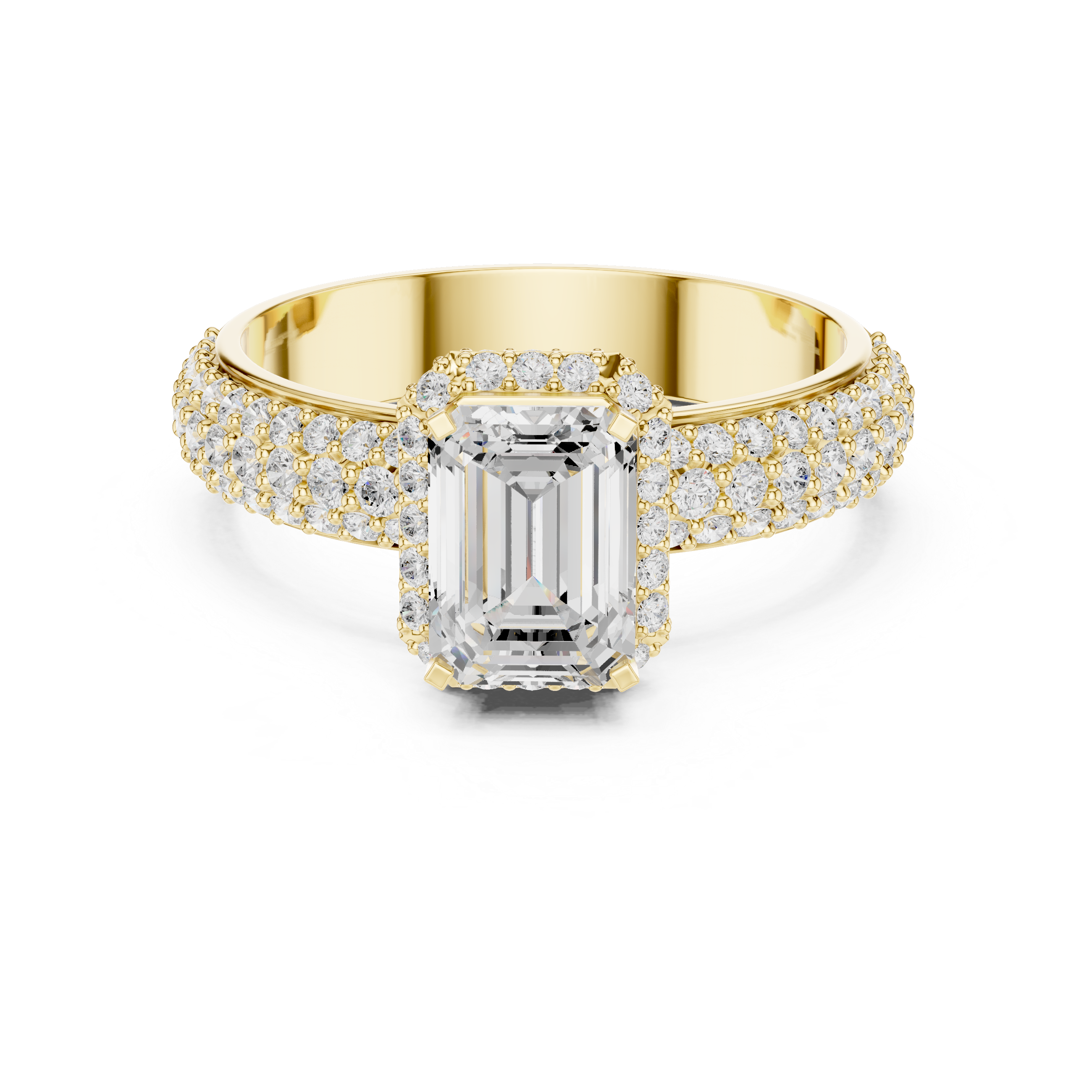 Exquisite 1 ct Emerald Cut Diamond Lab Grown Diamond Ring