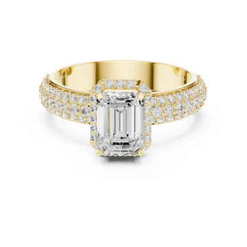 Exquisite 1 ct Emerald Cut Diamond Lab Grown Diamond Ring