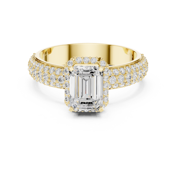 Exquisite 1 ct Emerald Cut Diamond Lab Grown Diamond Ring