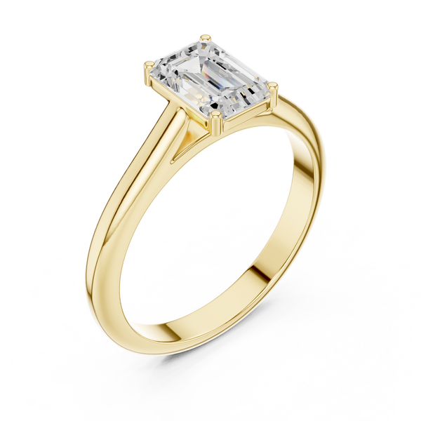 Emerald Cut 1 ct Diamond Lab Grown Diamond Ring