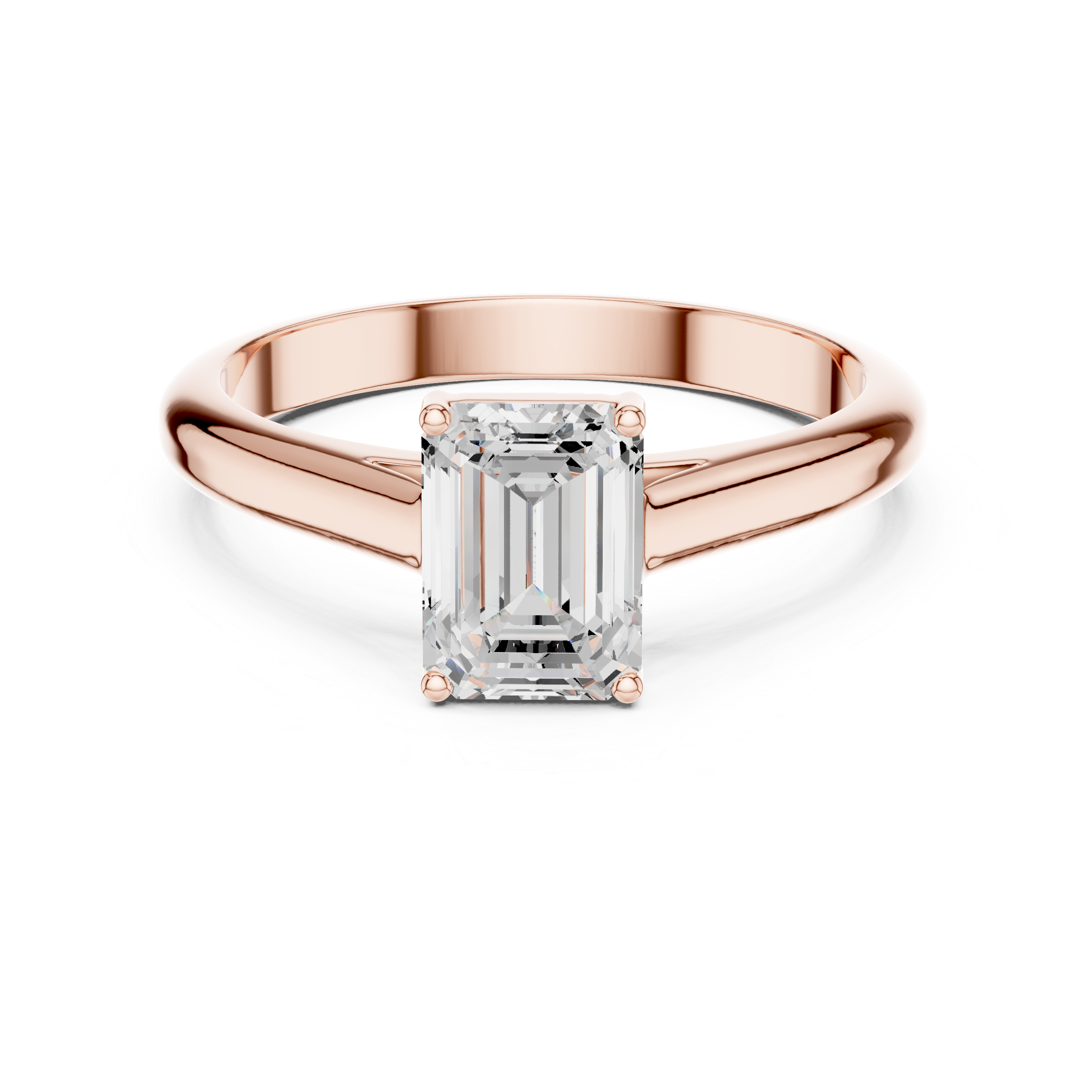 Emerald Cut 1 ct Diamond Lab Grown Diamond Ring