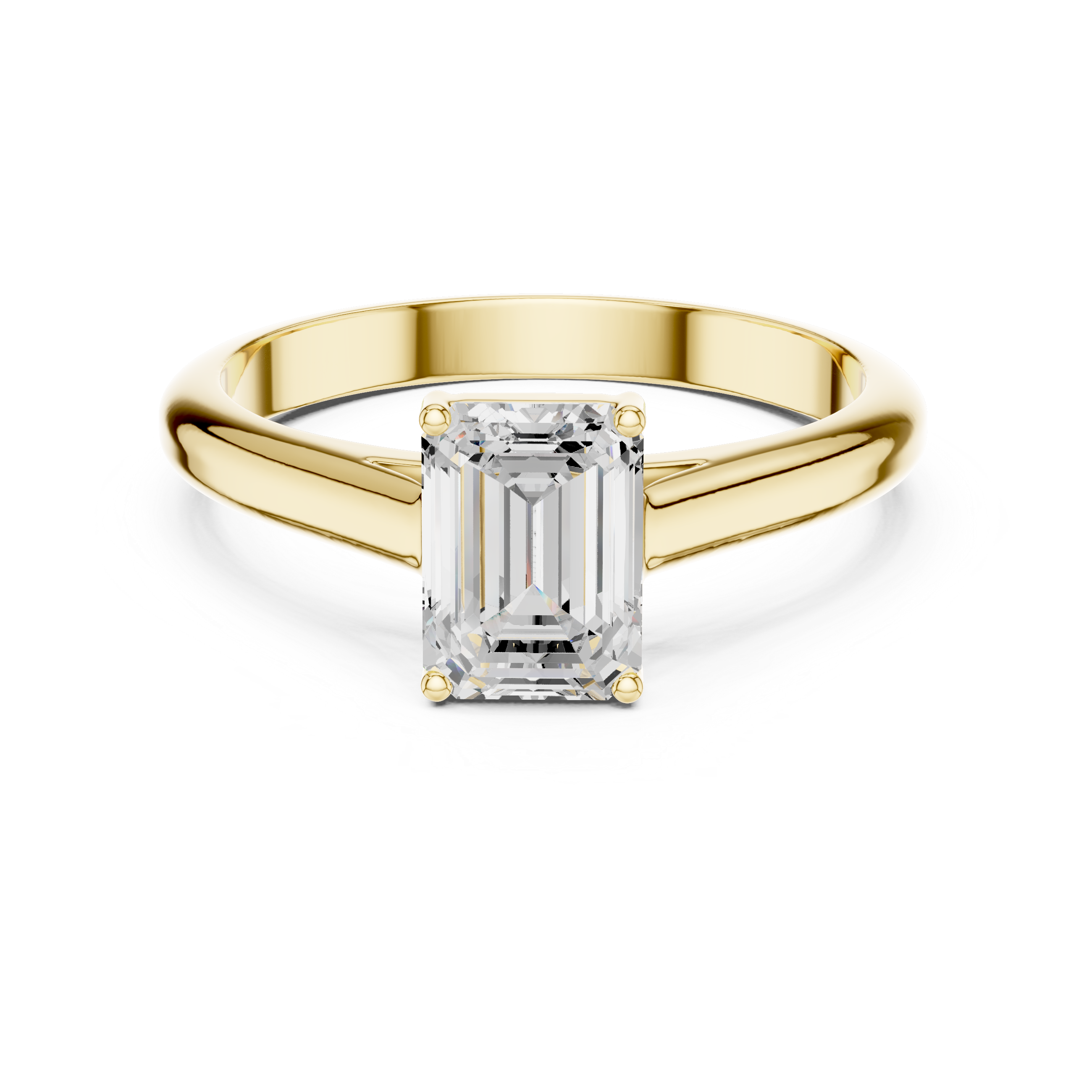 Emerald Cut 1 ct Diamond Lab Grown Diamond Ring