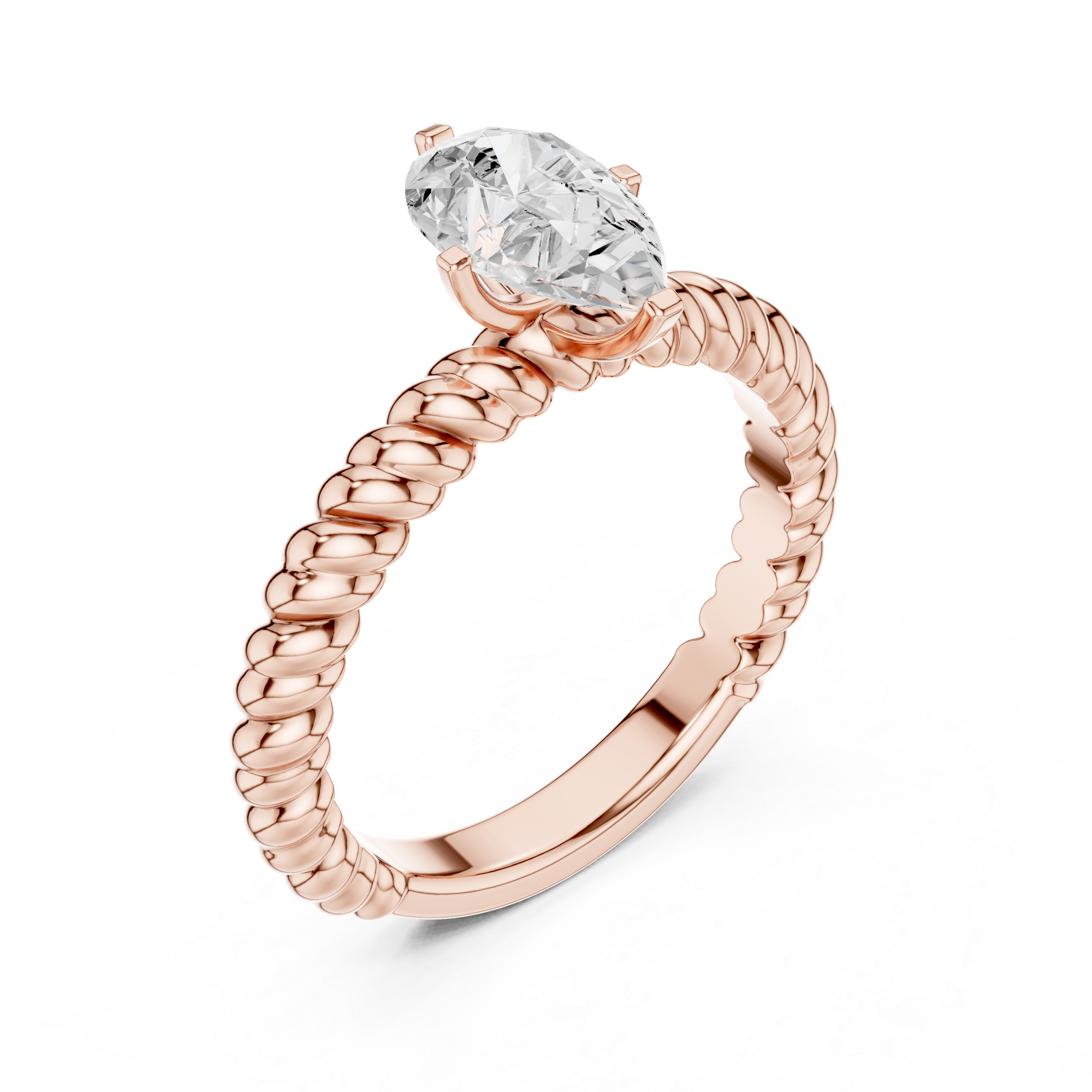 Luminous 1 ct Pear Diamond Lab Grown Diamond Ring