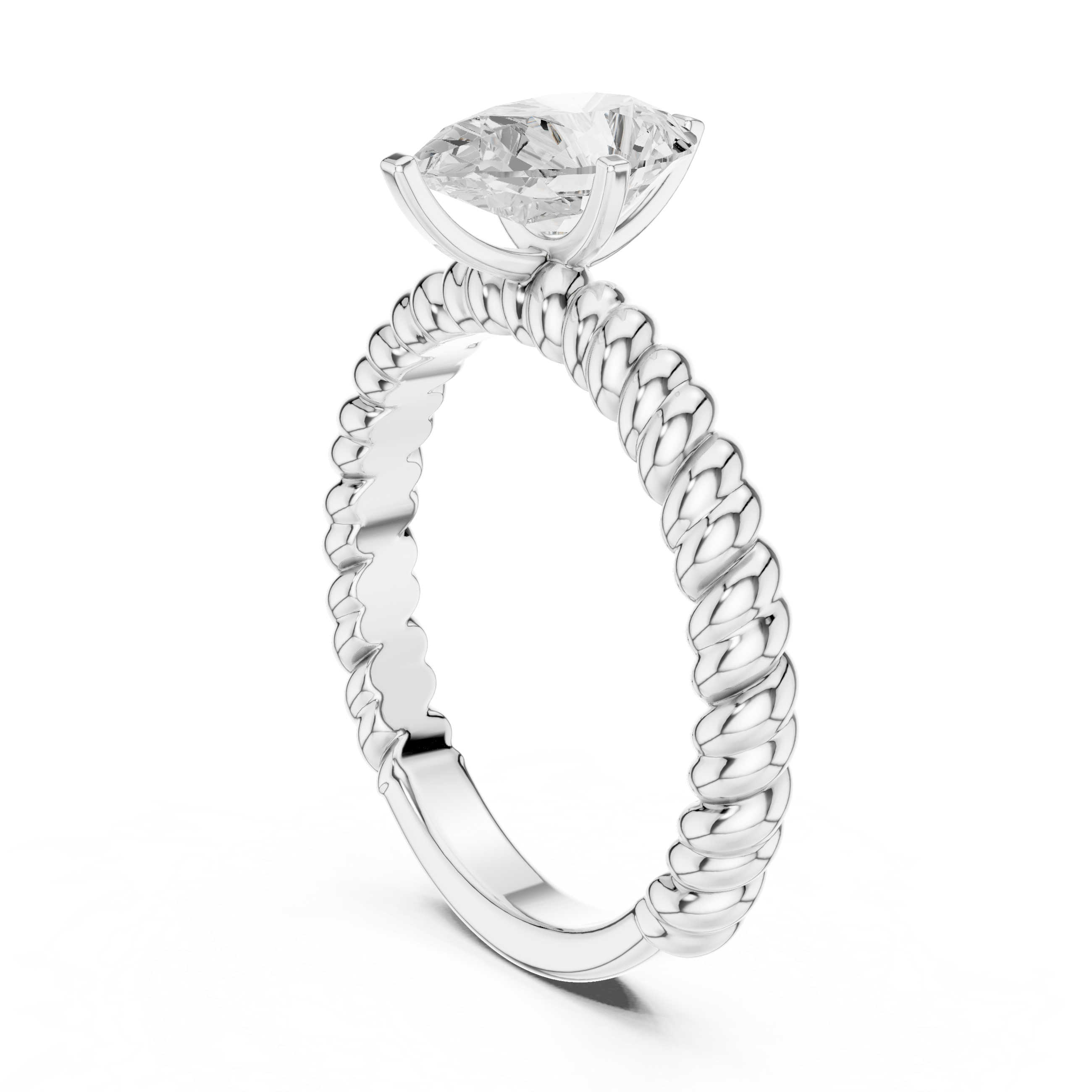Luminous 1 ct Pear Diamond Lab Grown Diamond Ring
