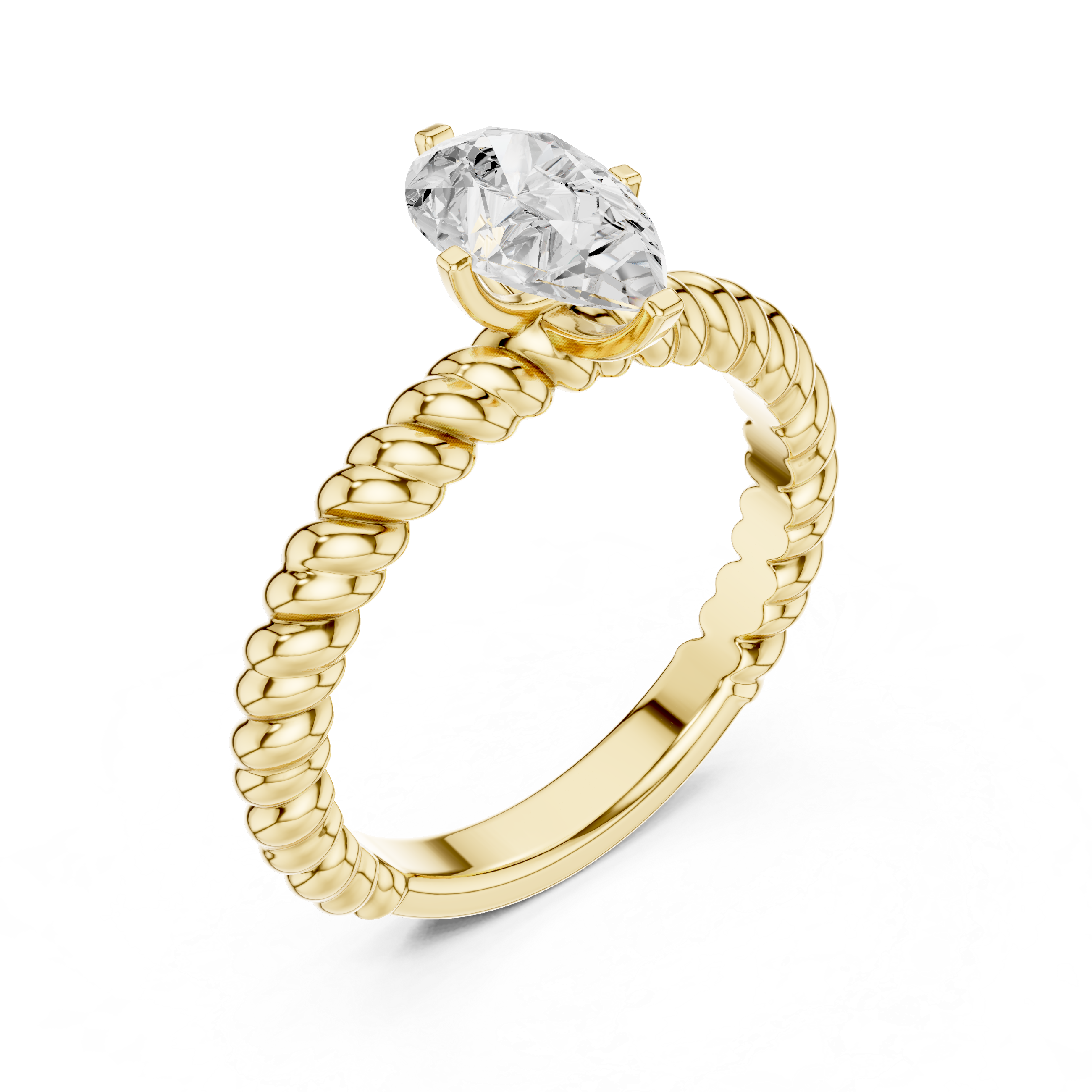 Luminous 1 ct Pear Diamond Lab Grown Diamond Ring